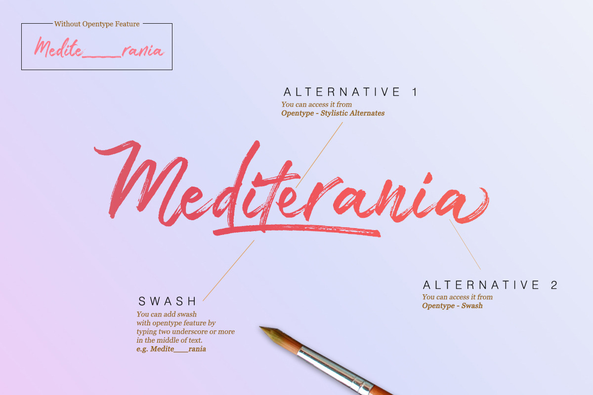 TakeEasy Brush Font, a Script Font by Letterhend Studio (Photo 4 of 17)