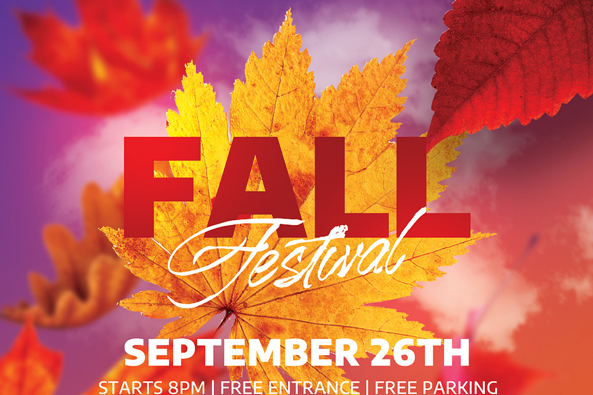 Autumn Fall Flyer Template, a Flyer Template by Hotpin (Photo 2 of 2)