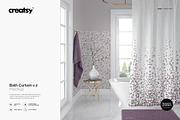Bath Curtain v.2 Mockup, a Household Mockup by creatsy2 (Thumbnail 1 of 3)