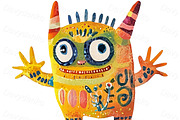 Cartoon monster stickers PNG set, an Animal Illustration by Bubert Art (Thumbnail 3 of 6)
