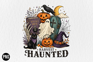 Vintage Halloween PNG Sublimation, a Seasonal Illustration by CraftArtStudio