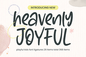 Heavenly Joyful Playful Kids Font, a Script Font by Letterena Studios Script
