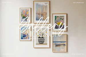 Gallery Wall Art Frame Mockup- PSD