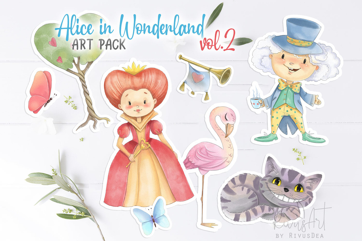 Alice in Wonderland PNG Clipart., a Food Illustration by RivusArt (Photo 1 of 4)