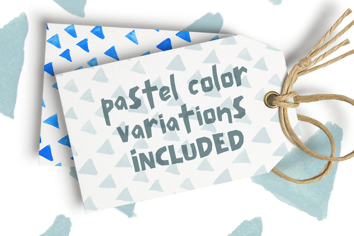 Real Watercolor Seamless Patterns, a Pattern Graphic by Greek fonts by nantia.co (Photo 4 of 8)