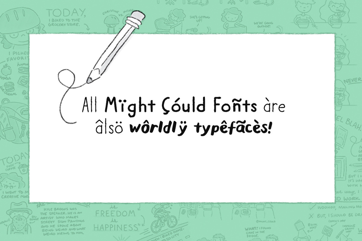 Might Could Drawing Tools Font Trio preview 3