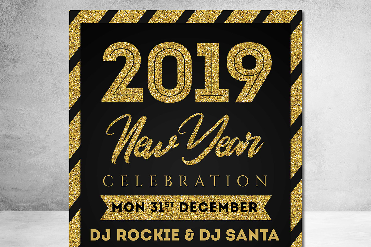 NEW YEAR FLYER 2019 - 2 Style, a Flyer Template by Vijeshri (Photo 2 of 3)