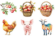 Fall Farm Clipart Bundle, an Illustration by designcity5 (Thumbnail 2 of 5)
