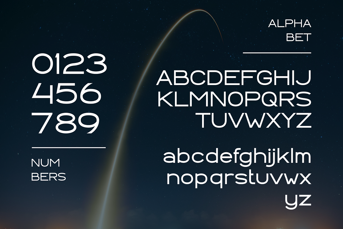 SpaceX - Wide & Slim Sans Serif, a Sans Serif Font by zohanimasi (Photo 2 of 4)