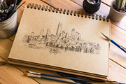 Set of small towns in Tuscany, an Illustration by Everilda (Thumbnail 4 of 4)