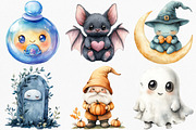 Kawaii Baby Halloween Clipart Bundle, an Illustration by Canvas Craft (Thumbnail 4 of 8)