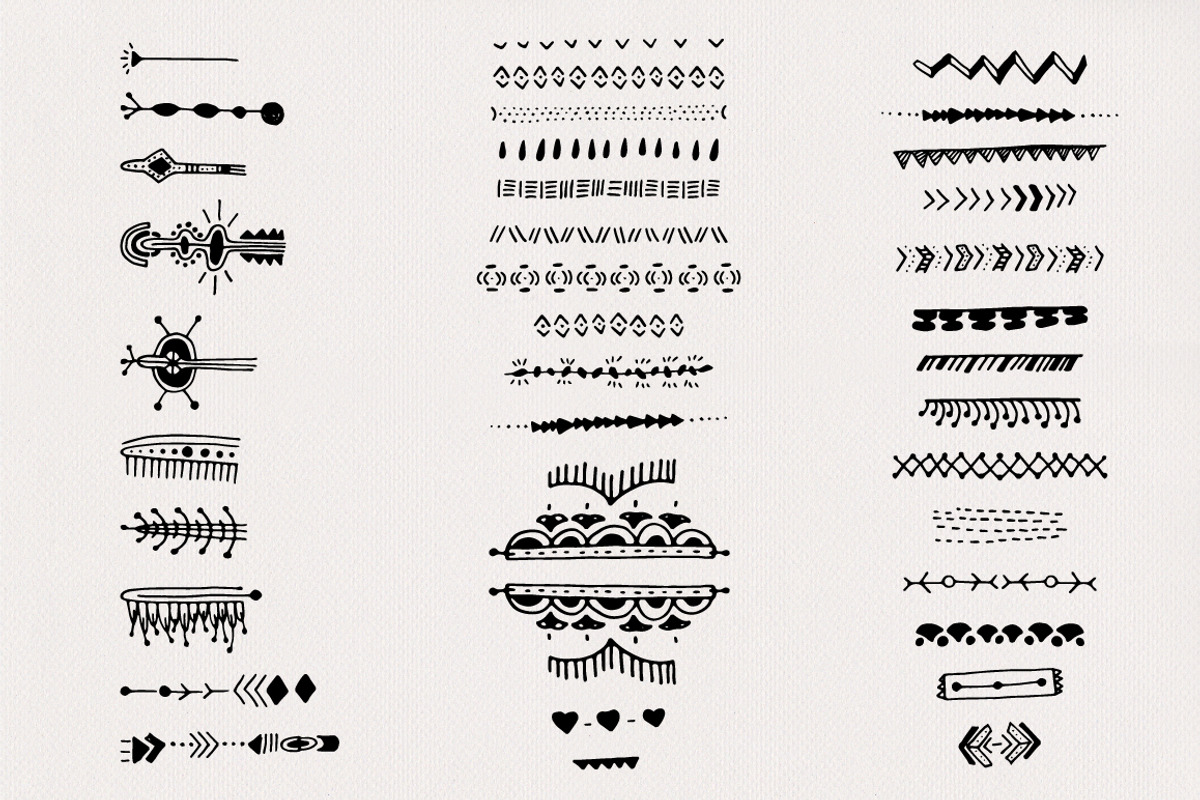 80 Hand Drawn Tribal Elements, an Object Graphic by Julia Lair (Photo 3 of 4)