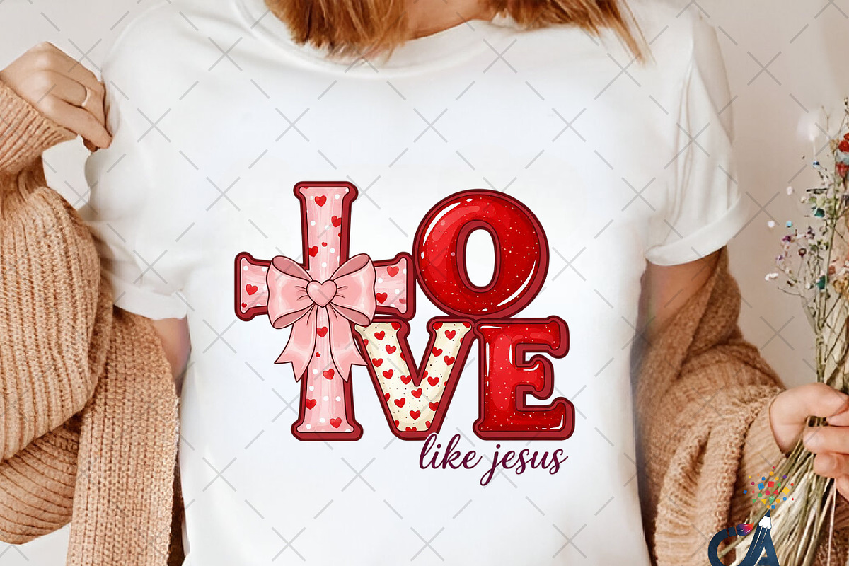 Valentine Love Like Jesus PNG, an Illustration by Creative Art (Photo 5 of 6)