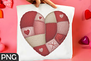 Faux Yarn Valentine Patchwork Heart, an Illustration by RobertsArt (Thumbnail 3 of 4)