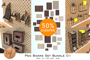 Pegboard Accessories Set Bundle 01, a Design Template by StanleyTirtoutomo