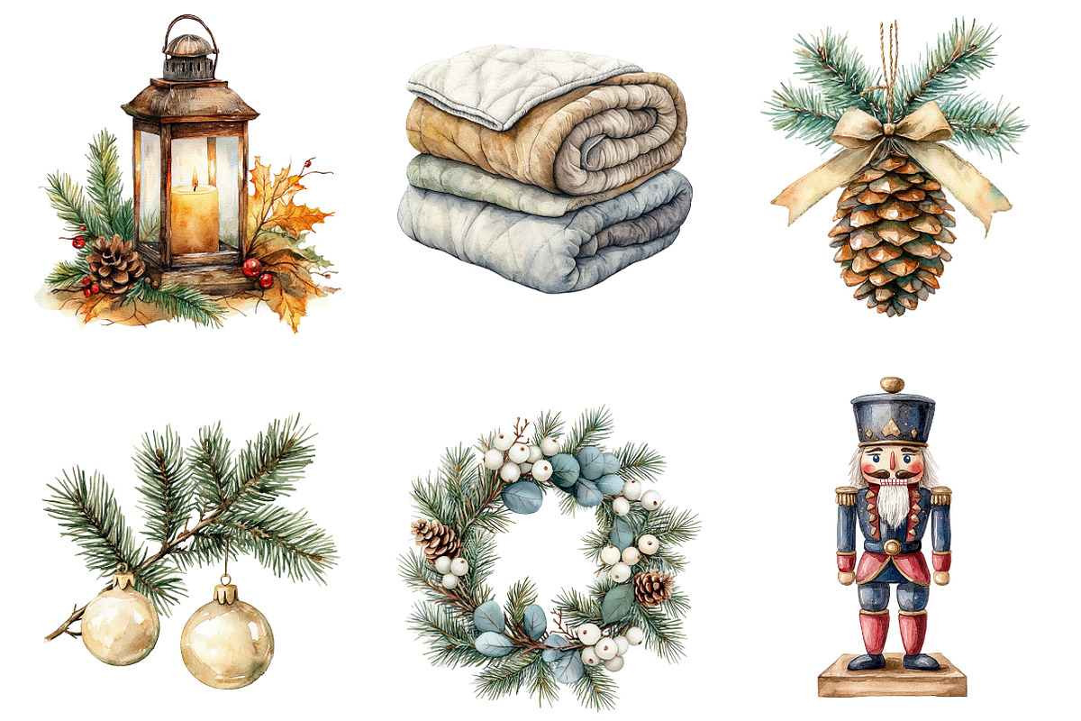 Neutral Christmas Clipart, an Illustration by SinaCreation (Photo 4 of 7)
