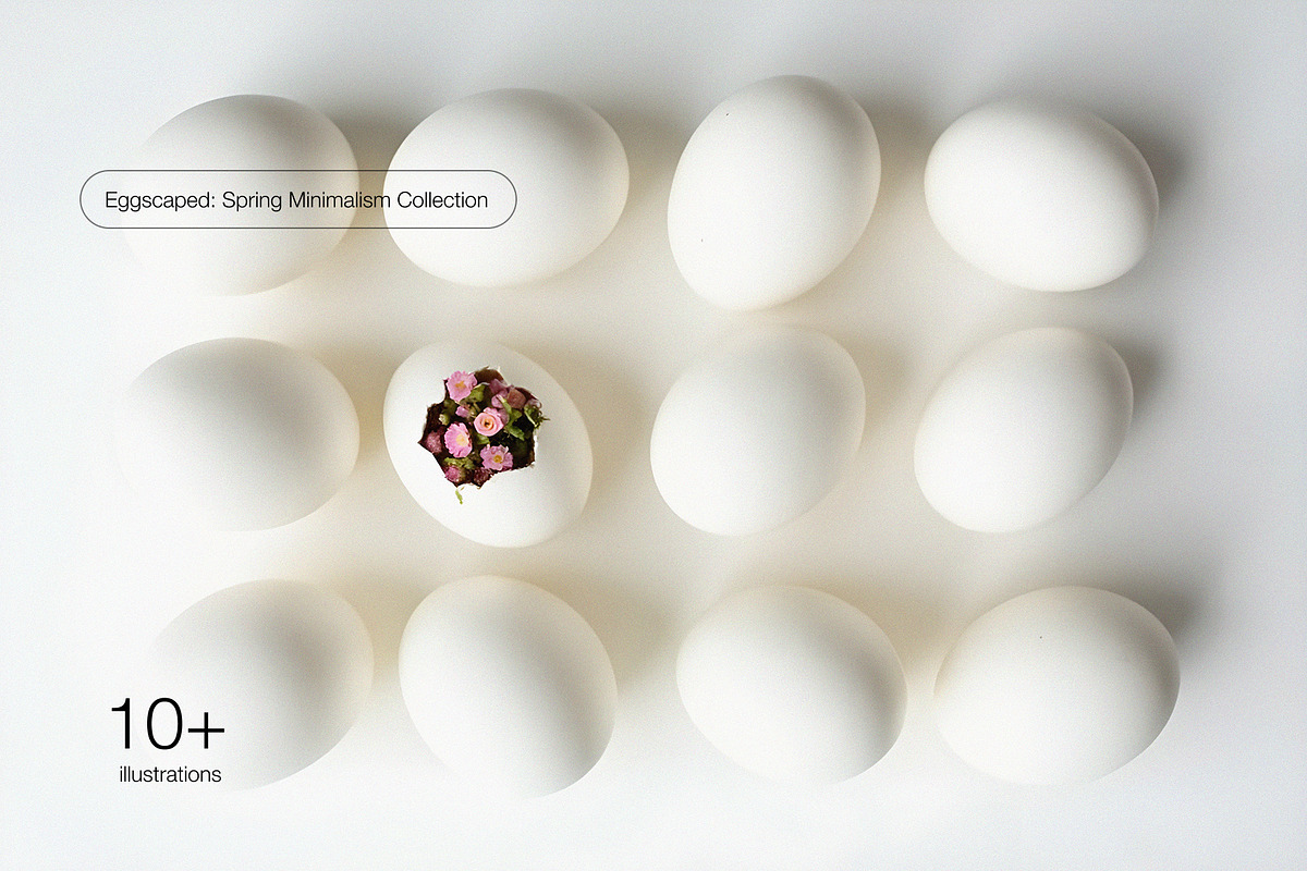 Eggscaped Spring Minimalistic Easter, a Seasonal Illustration by Preza Buro (Photo 1 of 6)