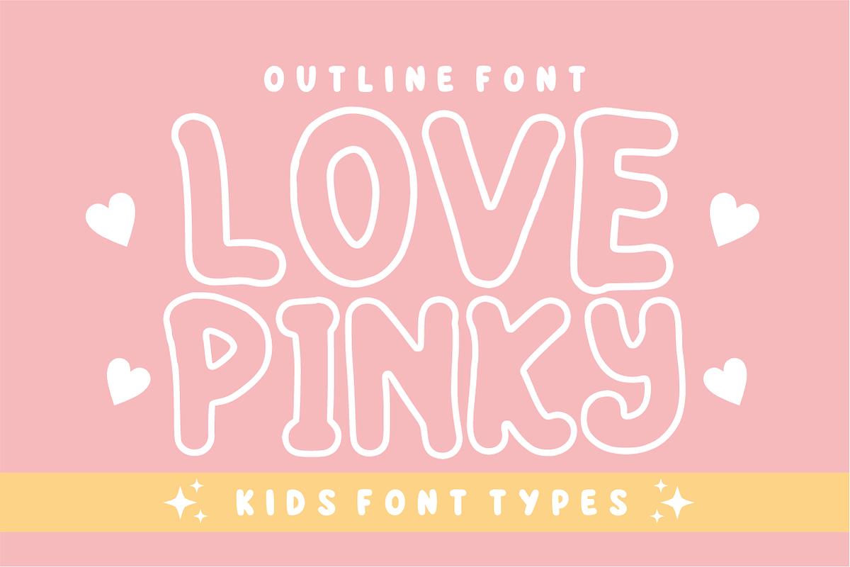 Pipopo Hand - Kids Outline Font, a Handwritten Font by KiddoGlyphs Studio (Photo 3 of 4)