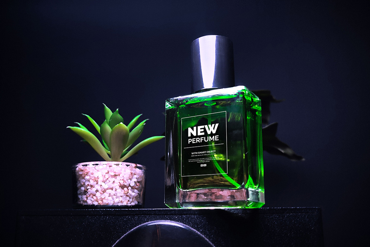 Perfume Bottle Mockup, a Packaging Mockup by Artlogs x Modaldesain (Photo 2 of 5)