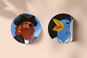Funny face avatars, characters set, a Person Illustration by Good Studio (Thumbnail 9 of 11)