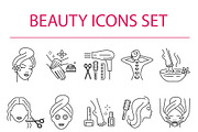 20 beauty and skin care icons set, an Outline Icon by oxy_gen (Thumbnail 2 of 6)