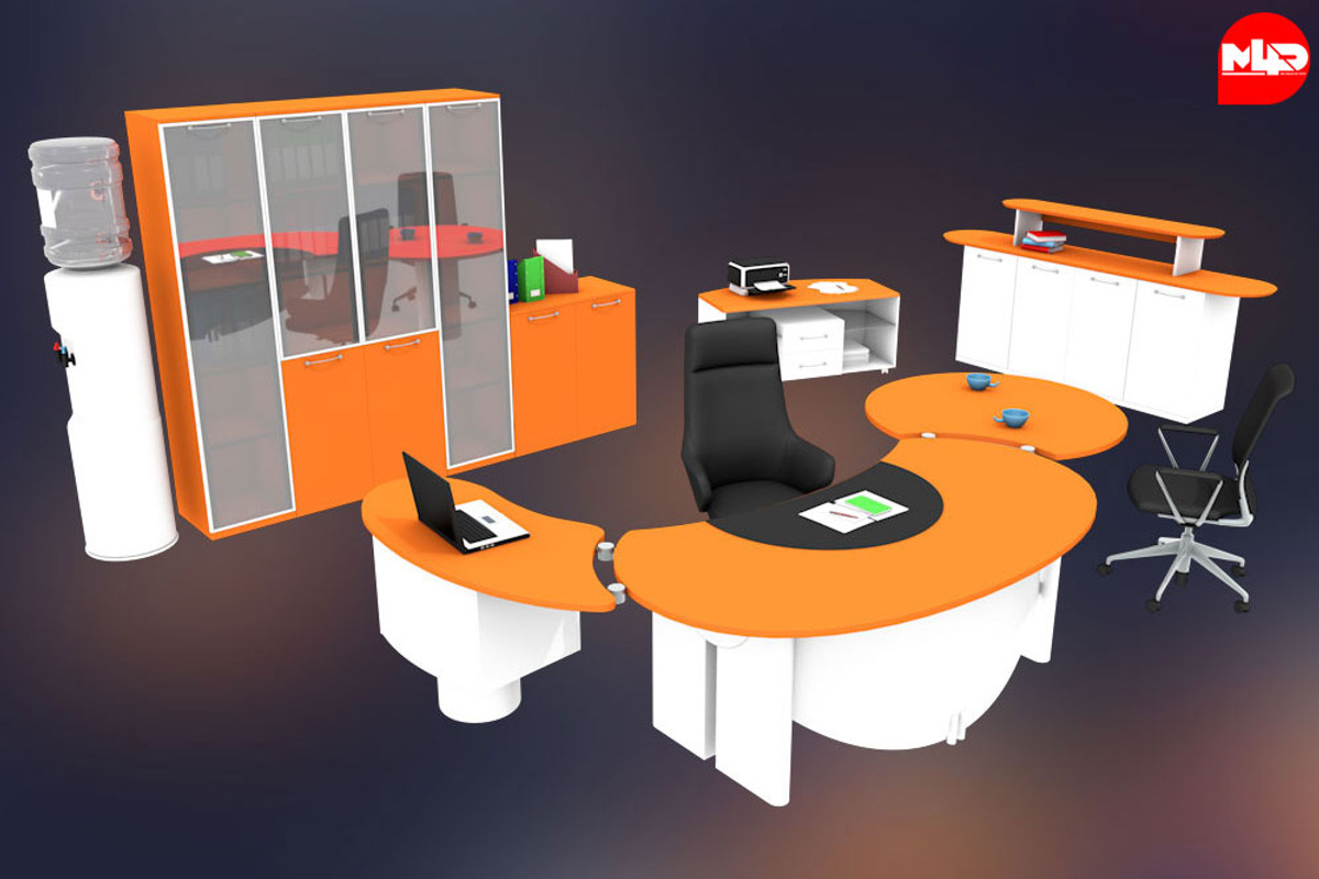 Office Furniture Interior Decoration, a Furniture 3D Model by multimedia4ds (Photo 3 of 10)