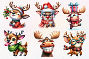Quirky Reindeer Funny Moose Clipart, an Illustration by Dream Creation (Thumbnail 5 of 7)