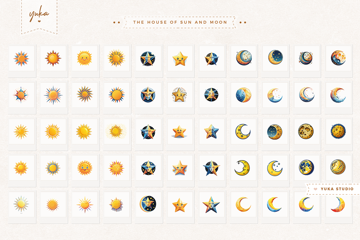 The House of Moon & Sun, a Decorative Illustration by Yuka Baby (Photo 1 of 9)