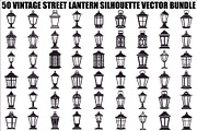 Vintage Street Lantern Silhouette Bu, an Illustration by hafijul (Thumbnail 1 of 51)
