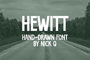 Hewitt Hand Drawn Font, a Sans Serif Font by nickqtx (Thumbnail 1 of 4)
