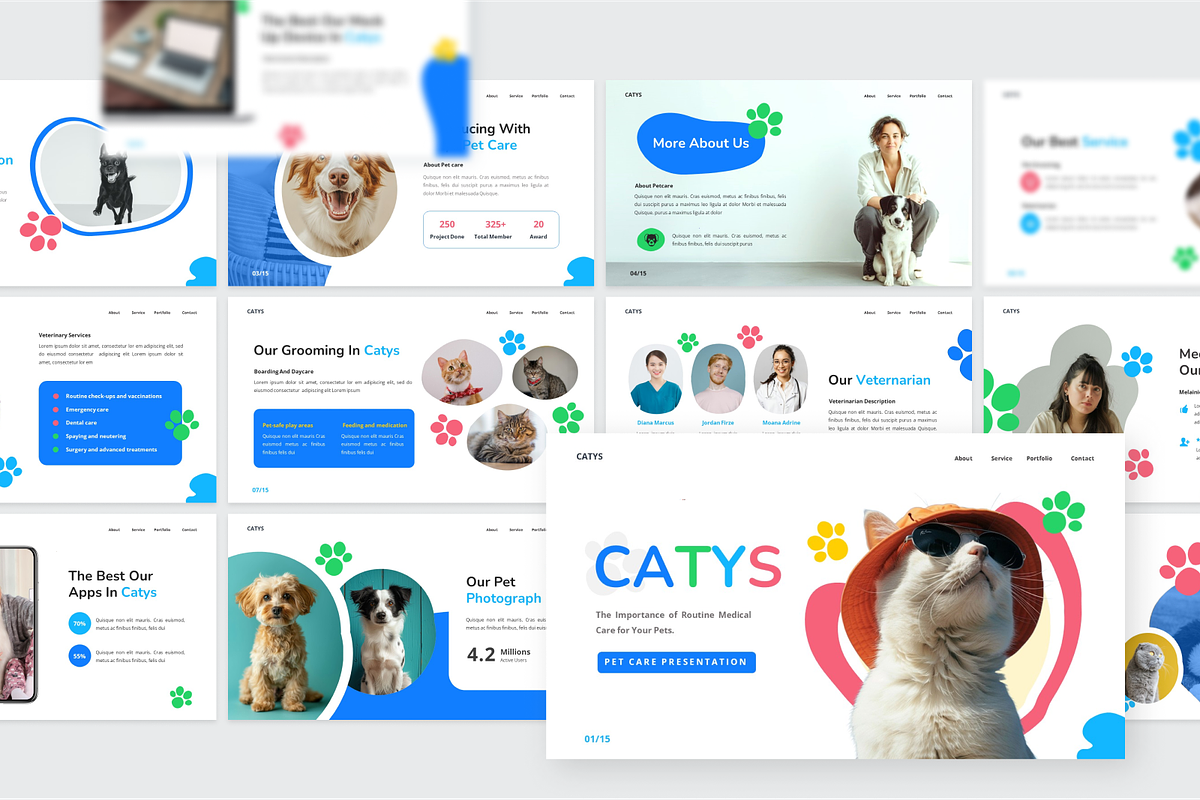 Petcare Presentation PowerPoint, a Presentation Template by SquidPixey (Photo 4 of 6)