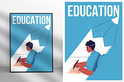 Education poster designs with books, an Education Illustration by Good Studio (Thumbnail 3 of 5)