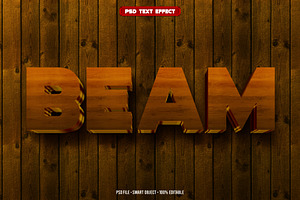 Beam 3D editable text effect