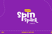 SpinSpark Playful Font, a Handwritten Font by Dipto design (Thumbnail 1 of 6)