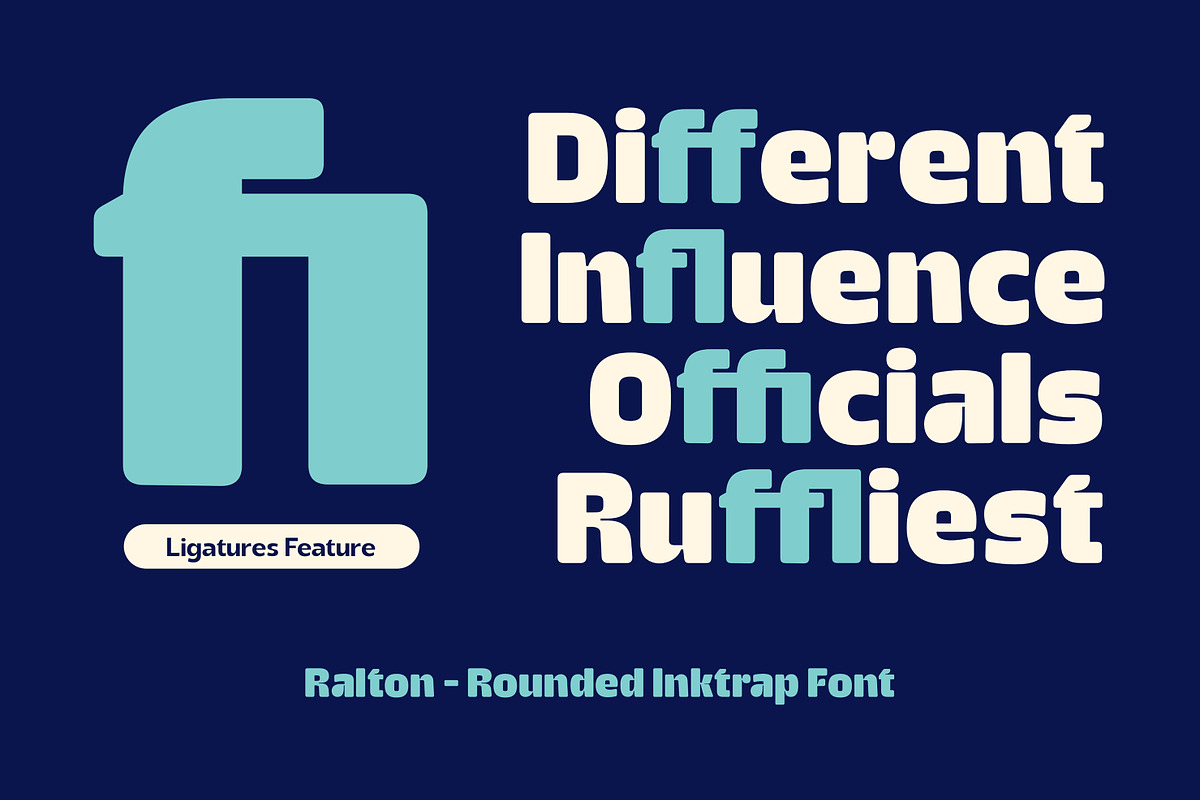 Ralton - Rounded Inktrap Font, a Sans Serif Font by Graptail (Photo 7 of 14)