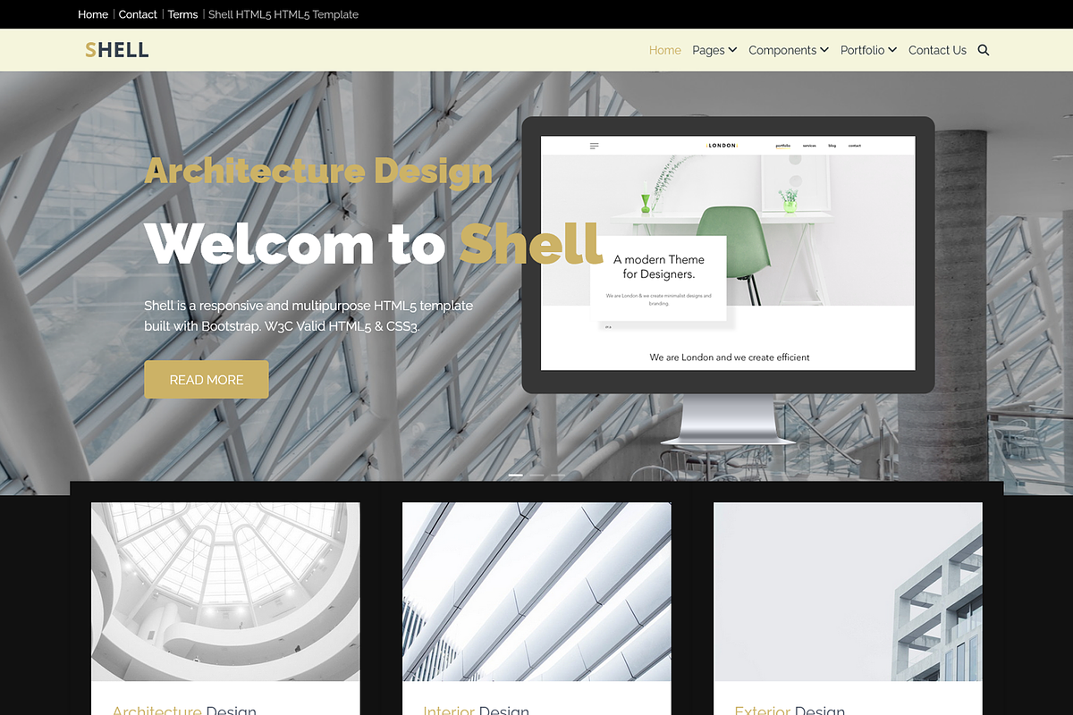 Shell - Multipurpose HTML5 Template, a HTML Template by ColorsThemes (Photo 2 of 3)