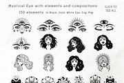150 Magic Eyes. Mystic Third eyes, an Object Graphic by anvinoart (Thumbnail 5 of 10)
