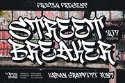 Street Breaker Urban Graffiti Font, a Blackletter Font by Ronny Studio (Thumbnail 1 of 9)