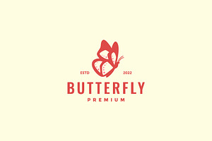 Flying Animal Insect Butterfly Logo