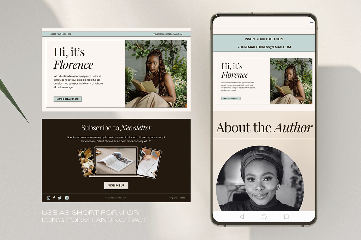 Author Landing Page, a Landing Page Template by Creatif Foundry (Photo 5 of 7)