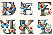 Spring Alphabet Sublimation Clipart, an Illustration by DreamArtGraphic (Thumbnail 4 of 7)