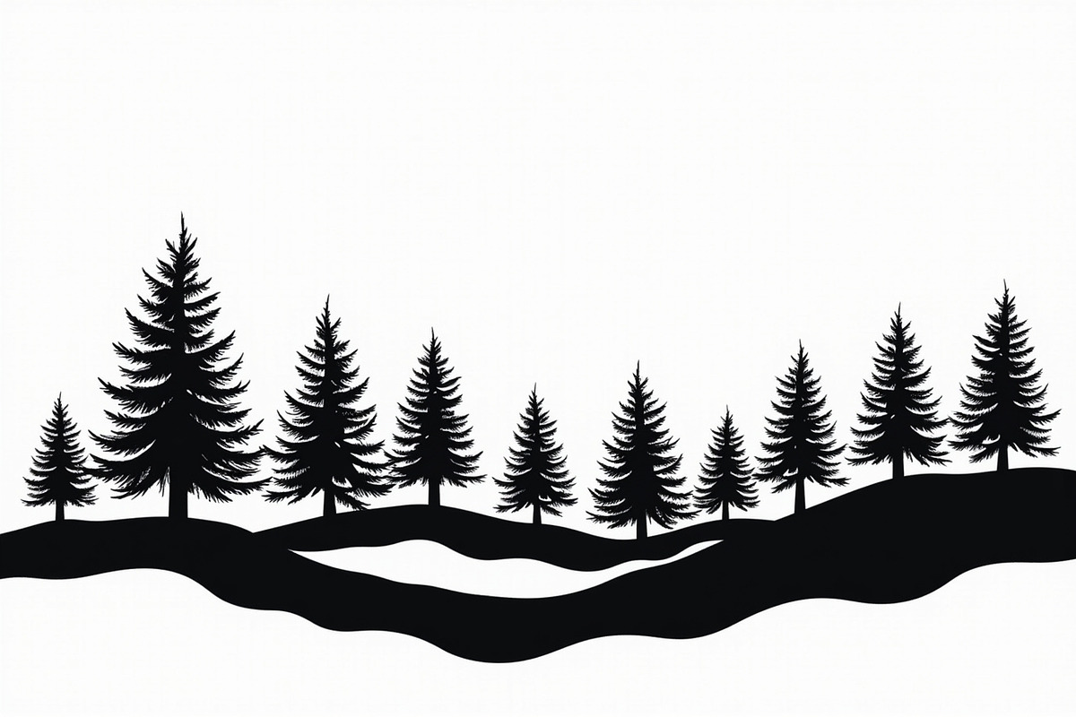 Pine Forest Silhouette Bundle, a Graphic by Creativeshirt (Photo 16 of 16)