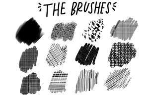 Line Shading Procreate Brush Pack