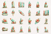 Summer Surfboard Clipart, an Illustration by CreationArt (Thumbnail 2 of 10)