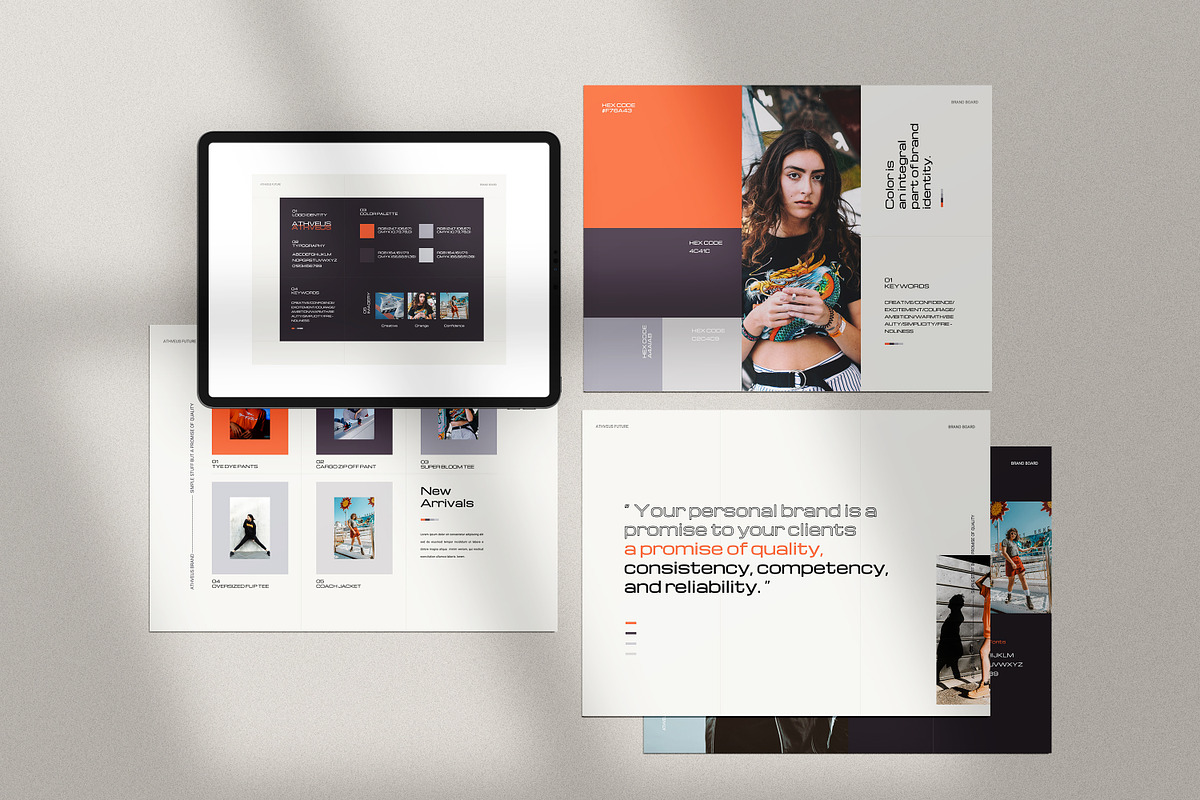 ATHVEUS - Powerpoint Brand Board, a Presentation Template by notgreystudio (Photo 2 of 11)