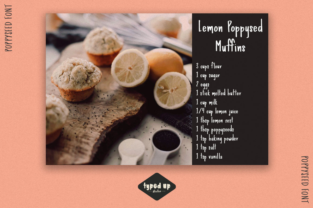 Poppyseed | Handwritten Sans Font, a Sans Serif Font by Typed Up Studio (Photo 10 of 12)