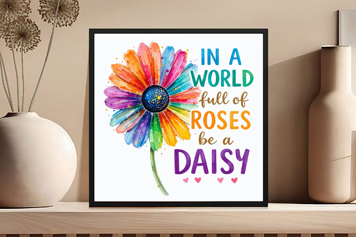 In a World Full of Roses Be a Daisy, an Illustration by DreamCafeArt (Photo 4 of 7)