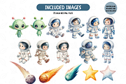 Space Astronauts Clipart Set, a Person Illustration by TatiMockup (Thumbnail 2 of 7)