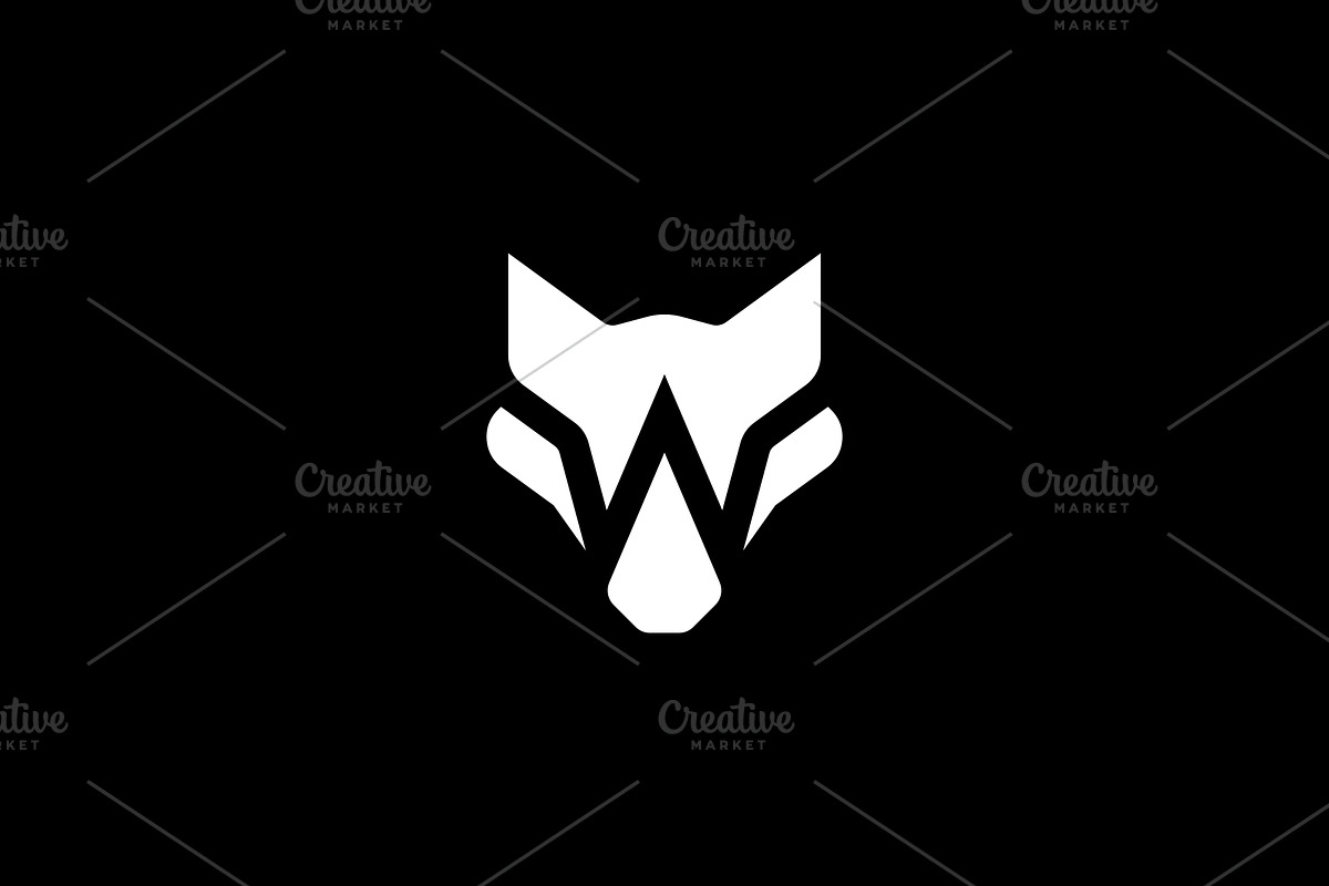 Modern W Wolf Head Logo Template, a Branding & Logo Template by MenkType Studio (Photo 2 of 2)