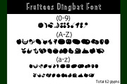 Fruitees Dinbat Font, a Symbol Font by Emdaduljs (Thumbnail 1 of 2)